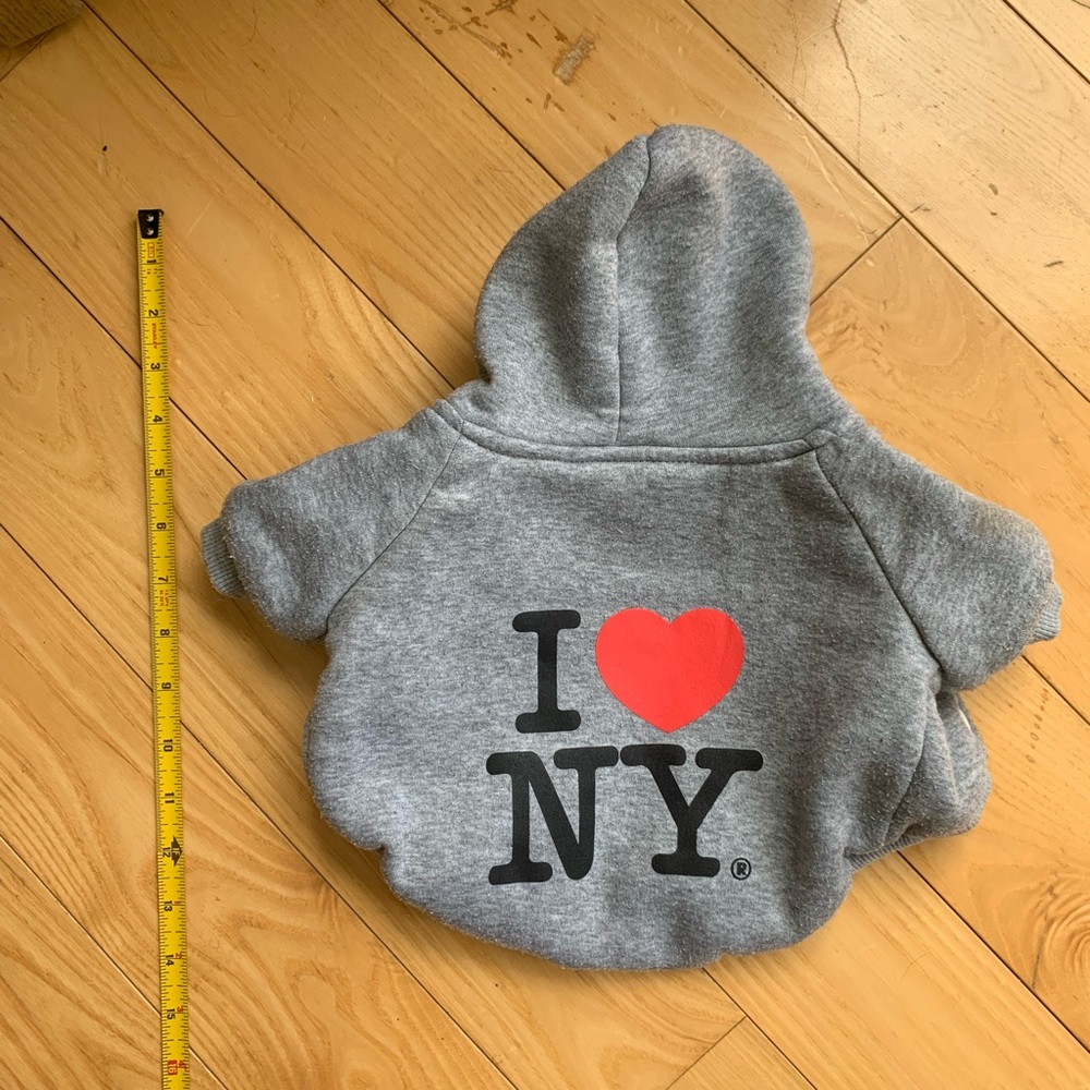 I ❤️ NY sweatshirt for small dogs
